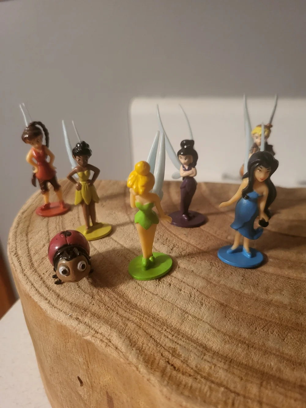7pcs/Set Princess Tinkerbells Mini Fairy Figure Toys Children Animation Cartoon